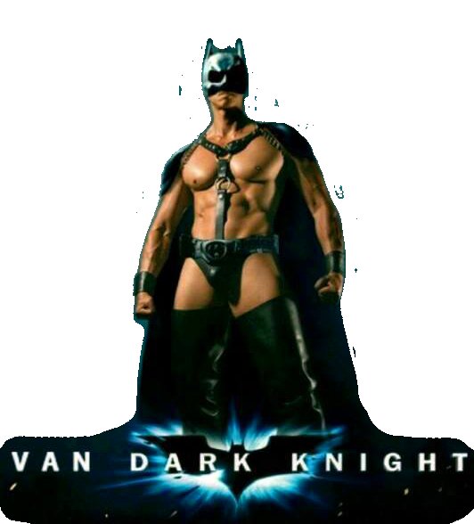 Van Darkholme posing as Van Dark Knight